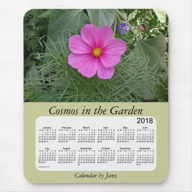 Kosmos 2018 im Garten-Kalender durch Janz Mousepad (Vorne)