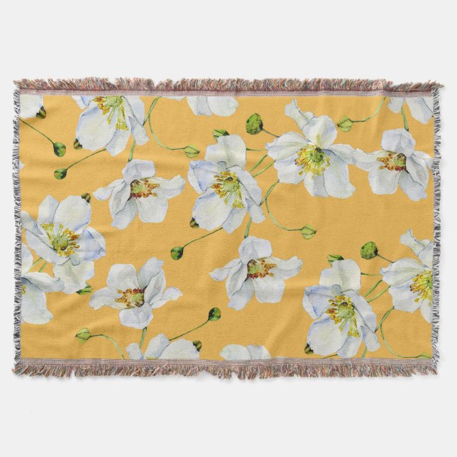 Kosmos, Aquarell, nahtlos, Blumenmuster. Decke (Vorderseite)