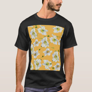 Kosmos, Aquarell, nahtlos, Blumenmuster. T-Shirt