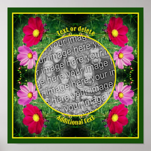 Kosmos-Blume gestalten Ihr eigenes Foto Poster (Vorne)