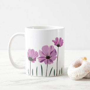 Kosmos Blume Lila Blume Rosa Blume Kaffeetasse