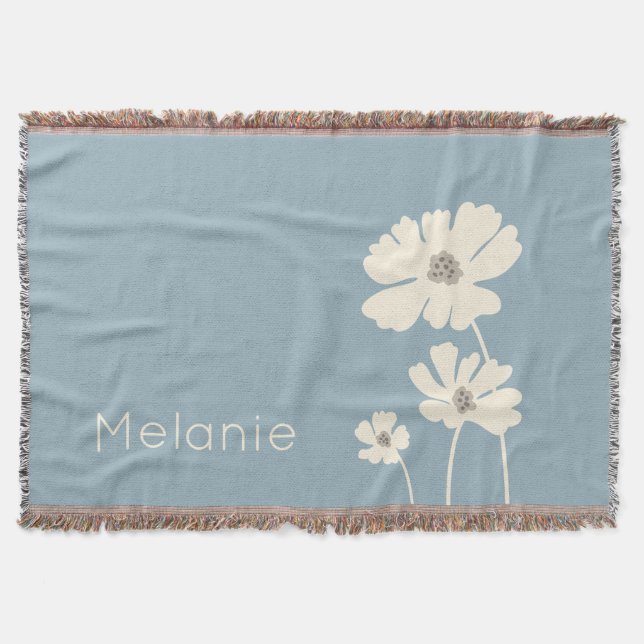 Kosmos-Blume Silhouetten Moderne Blumenmauer Decke (Vorderseite)