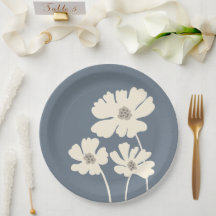 Kosmos-Blume Silhouetten Moderne Blumenmauer