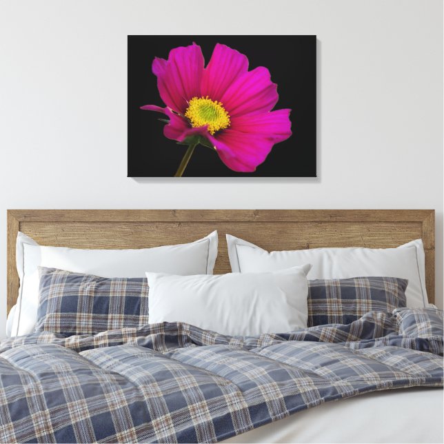 Kosmos-Blumen-Leinwanddruck Leinwanddruck (Insitu (Schlafzimmer))