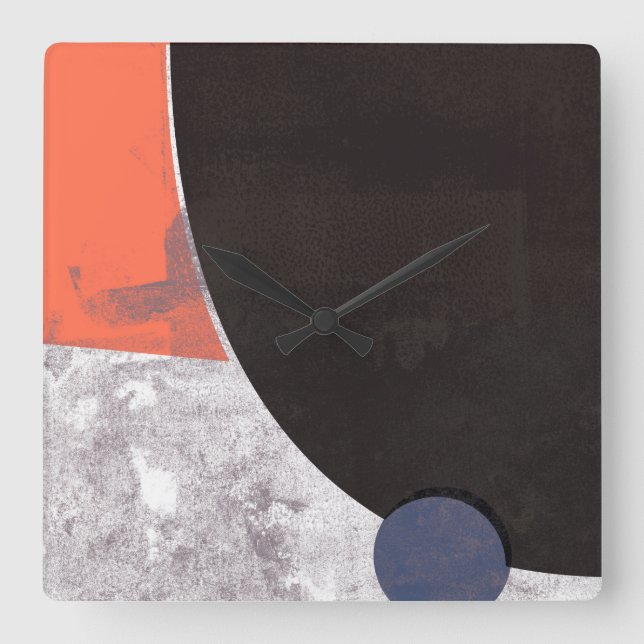 Kosmos II Quadratische Wanduhr (Vorderseite)