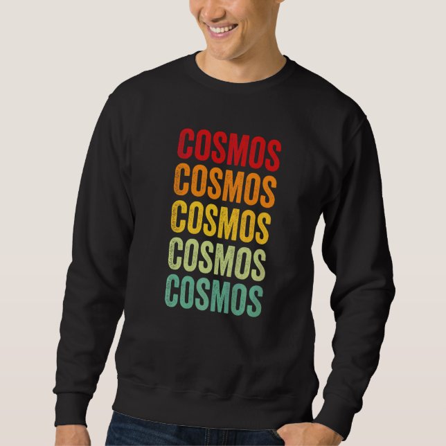 Kosmos Krypto Regenbogen Text Sweatshirt (Vorderseite)