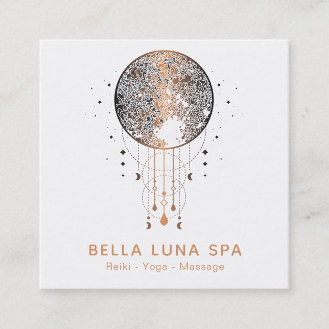 *~* Kosmos-Mondshaman-Monduniversum Quadratische Visitenkarte (Vorderseite)