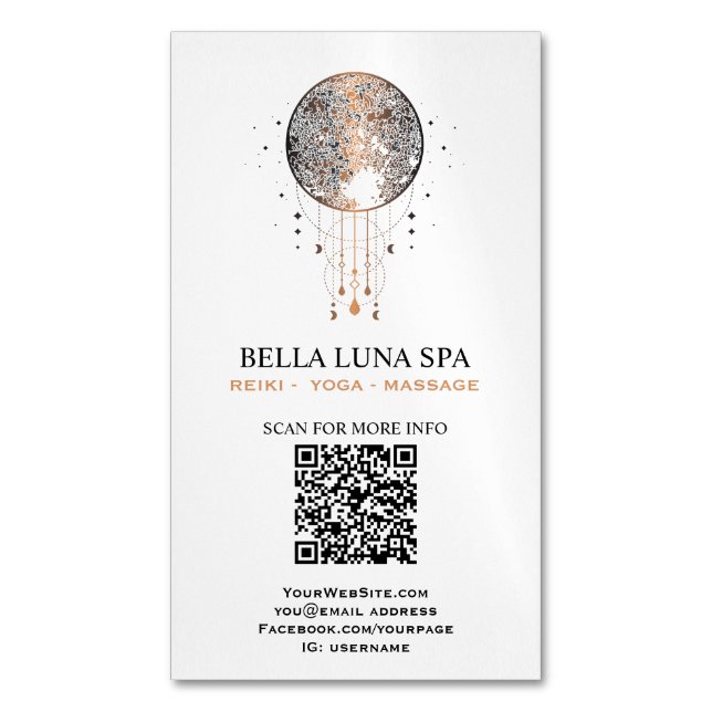 *~* Kosmos Moon Shaman Lunar Universum Magnetische Visitenkarte (Vorderseite Vertikal)