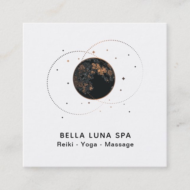 *~* Kosmos Moon Stars Universe Lunar Shaman Quadratische Visitenkarte (Vorderseite)