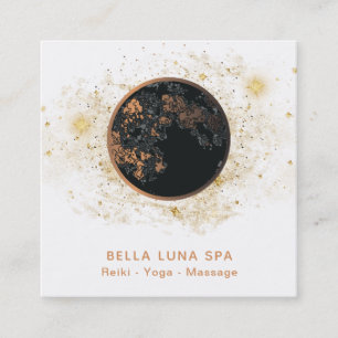 *~* Kosmos Moon Universe Glitzer Stars Shaman Quadratische Visitenkarte