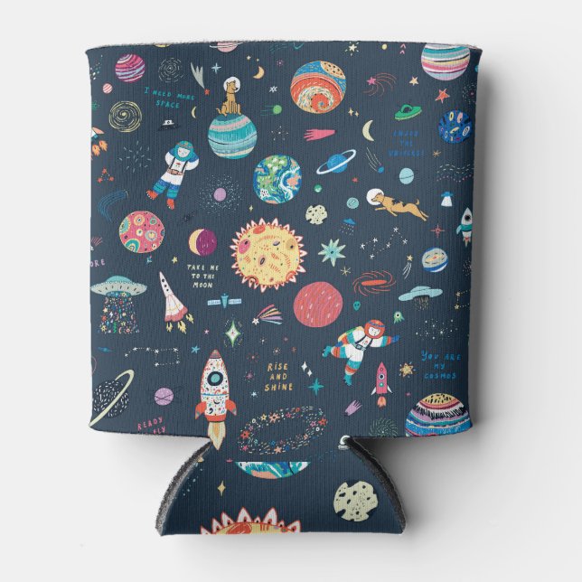 Kosmos-Raum: Handgezeichnet Dosenkühler (Vorderseite)