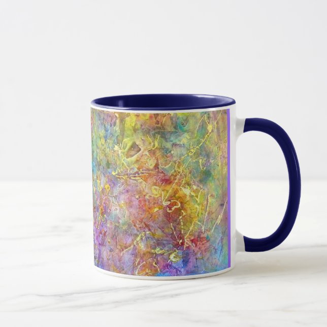 "Kosmos-" Tassen-feine Kunst bunt Tasse (Rechts)