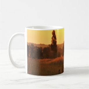 Kosmosblumen bei Sonnenuntergang Kaffeetasse