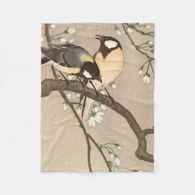 Koson Bird Chickadee Songbird Fleecedecke (Vorderseite)