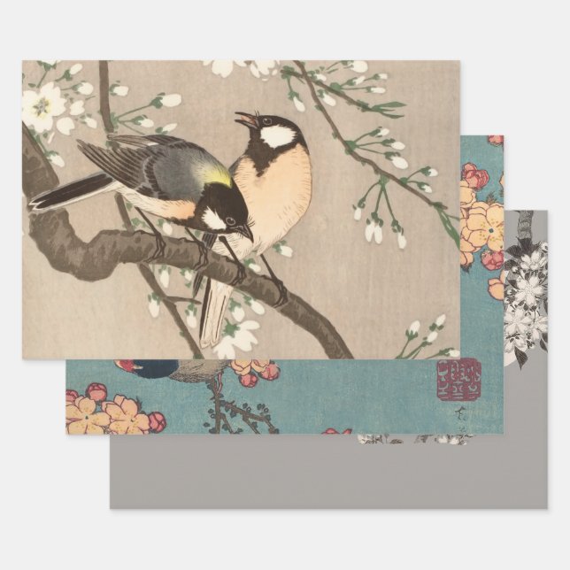 Koson Bird Chickadee Songbird Geschenkpapier Set (Set)
