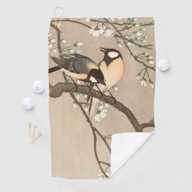 Koson Bird Chickadee Songbird Golfhandtuch (Insitu)