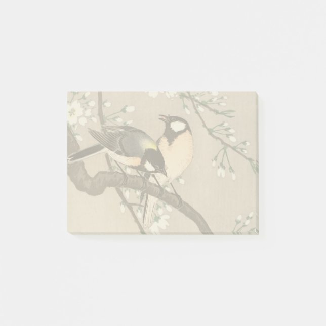 Koson Bird Chickadee Songbird Post-it Klebezettel (Vorderseite)