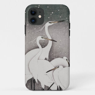 Koson Reiher im Schnee: Vintage-Japan Case-Mate iPhone Hülle