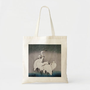 Koson Reiher im Schnee: Vintage-Japan Tragetasche