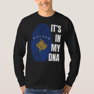 kosovarische Flagge Dna Fingerprint Kosovo T-Shirt