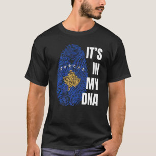 kosovarische Flagge Dna Fingerprint Kosovo T-Shirt