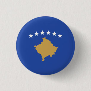 kosovarische Flagge, Flagge des Kosovo Button