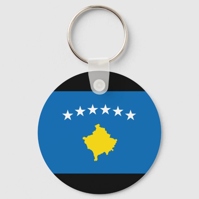 kosovarische Flagge Schlüsselanhänger (Vorderseite)