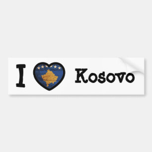 Kosovo-Flagge Autoaufkleber