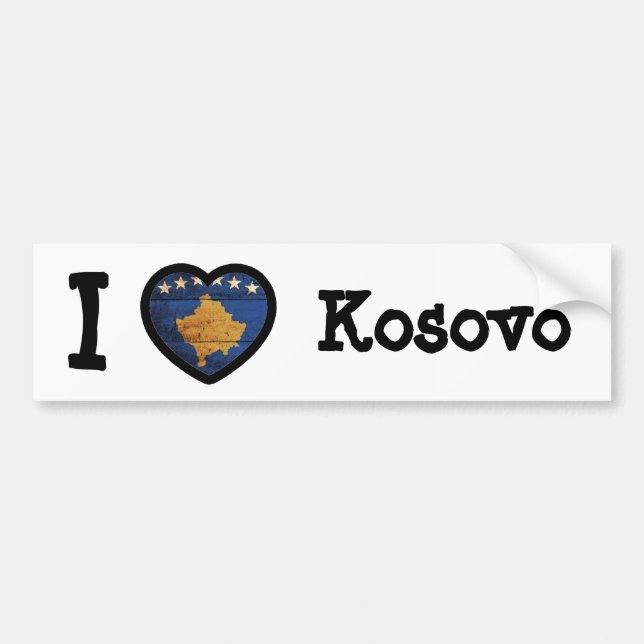 Kosovo-Flagge Autoaufkleber (Vorne)