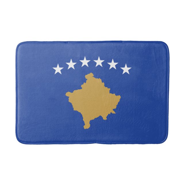 Kosovo-Flagge Badematte (Vorderseite)