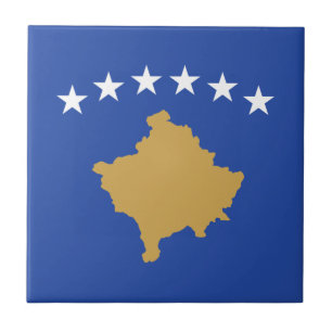 Kosovo-Flagge Fliese
