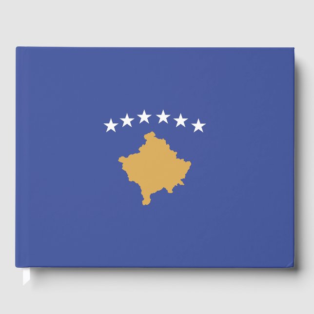 Kosovo-Flagge Gästebuch (Vorderseite)
