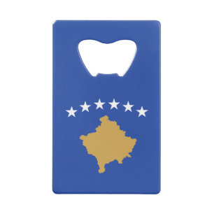 Kosovo-Flagge Geldbeutel Flaschenöffner