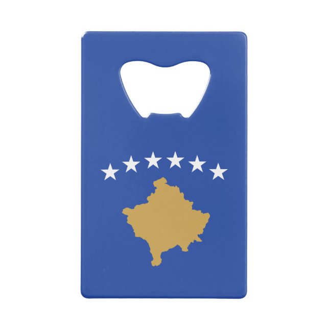 Kosovo-Flagge Geldbeutel Flaschenöffner (Vorderseite)