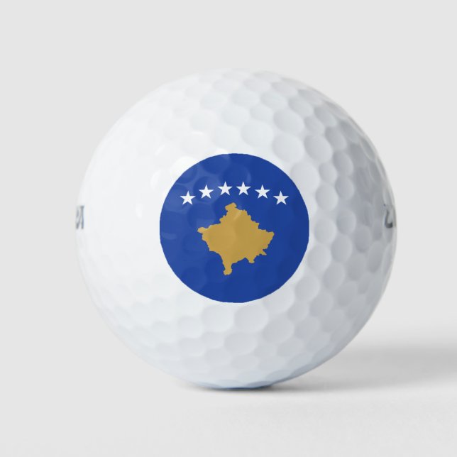 Kosovo-Flagge Golfball (Vorderseite)