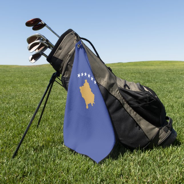 Kosovo-Flagge Golfhandtuch (Gras)