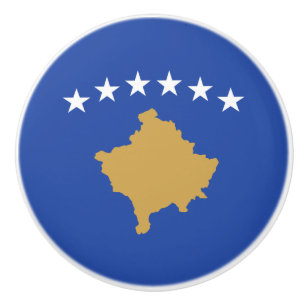 Kosovo-Flagge Keramikknauf