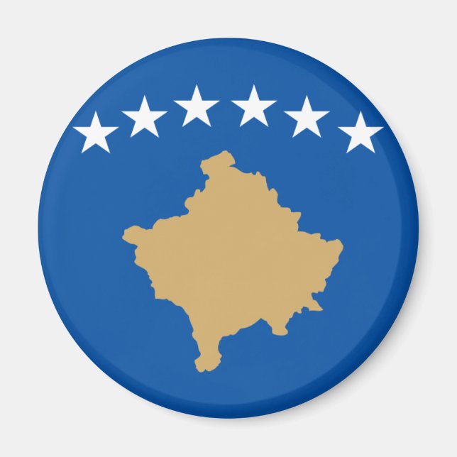 Kosovo-Flagge Magnet (Vorne)