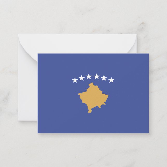 Kosovo-Flagge Mitteilungskarte (Vorderseite)