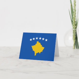 Kosovo-Flagge Notecard Karte