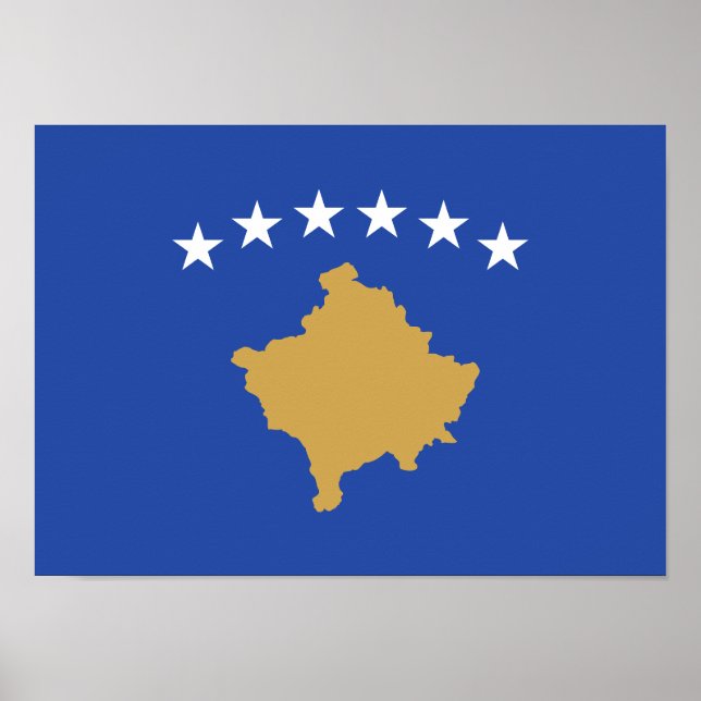 Kosovo-Flagge Poster (Vorne)