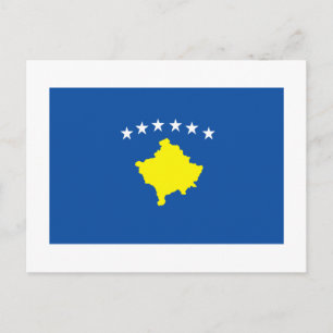 Kosovo-Flagge Postkarte