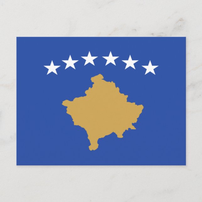 Kosovo-Flagge Postkarte (Vorderseite)