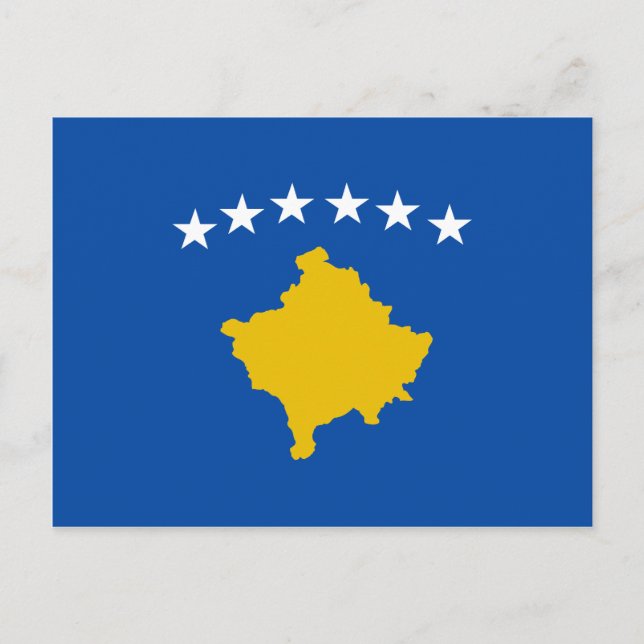 Kosovo-Flagge Postkarte (Vorderseite)