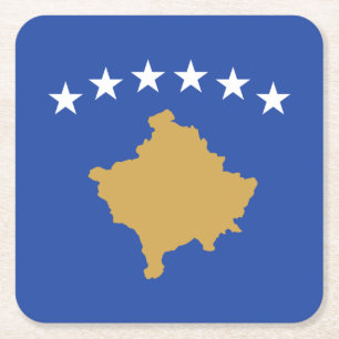 Kosovo-Flagge Rechteckiger Pappuntersetzer
