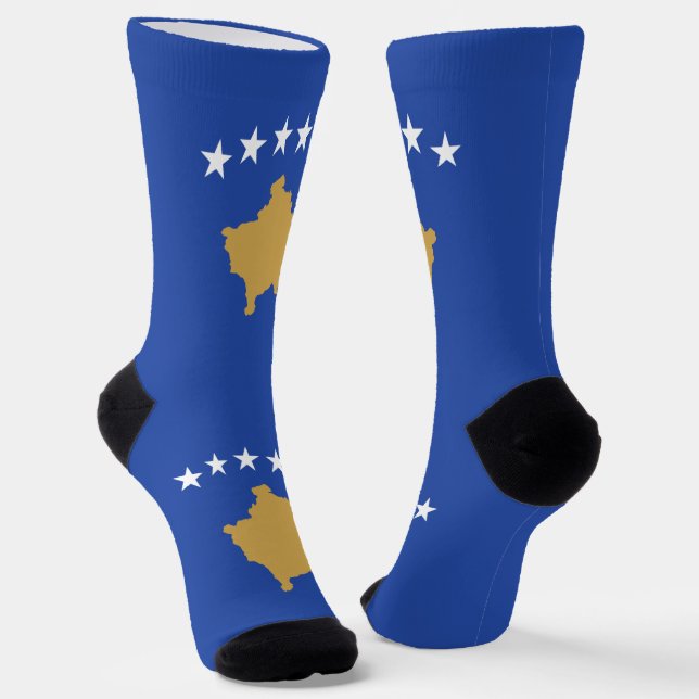 Kosovo-Flagge Socken (Gewinkelt)