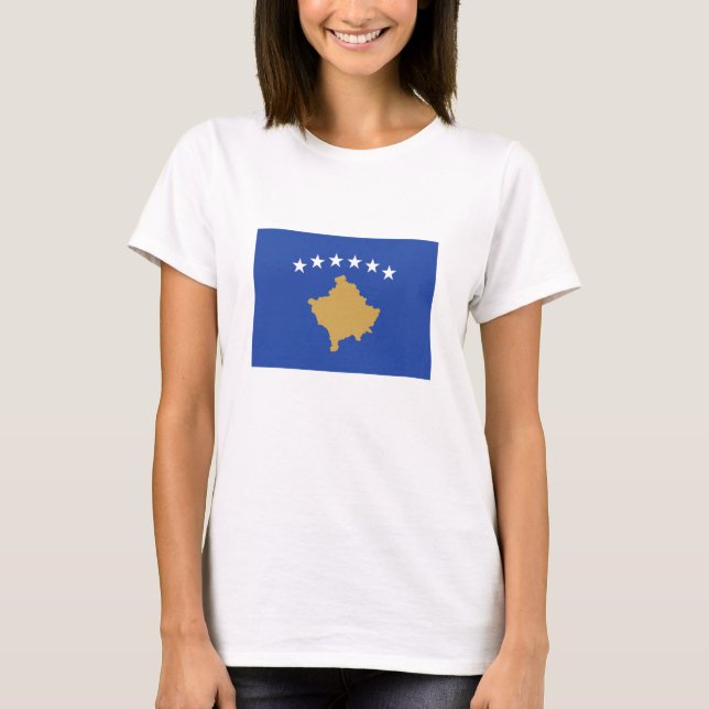 Kosovo-Flagge T-Shirt (Vorderseite)