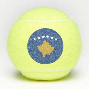 Kosovo-Flagge Tennisbälle