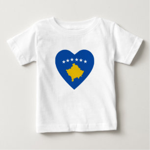 Kosovo-Flaggen-Herz-T - Shirt