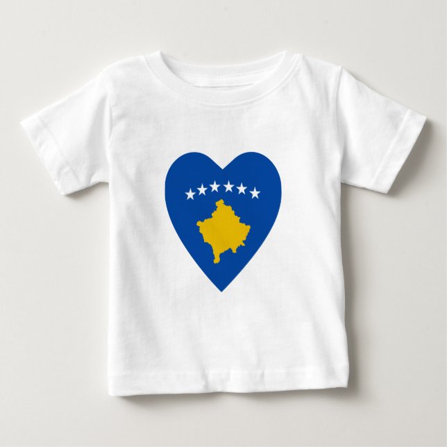Kosovo-Flaggen-Herz-T - Shirt (Vorderseite)